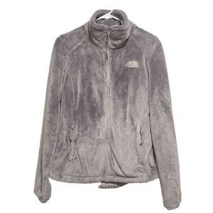 The North‎ Face Osito Women's Small Gray Fleece Jacket Full Zip Up Gorpcore
